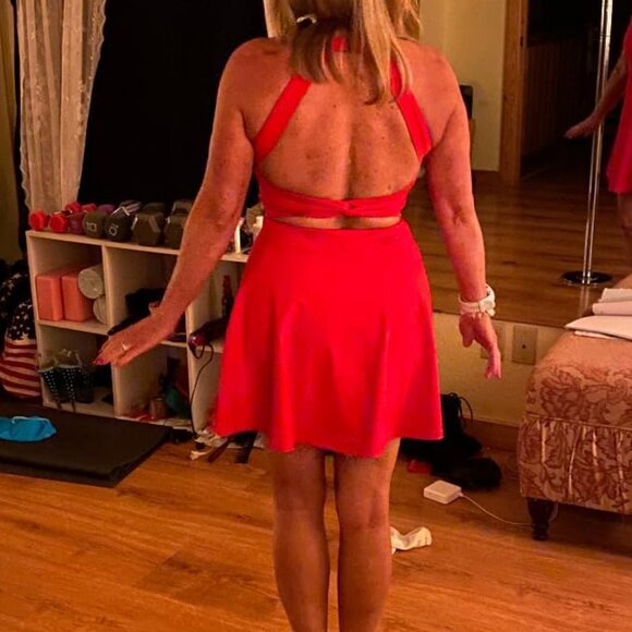 Womens Tennis Workout Dress with Built in Shorts and Bra - Golf Athletic Dress - Picture 3 of 3